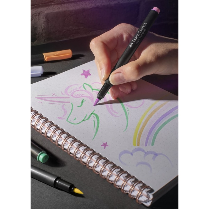 Faber-Castell - Filzstift Black Edition 6er - Pastell