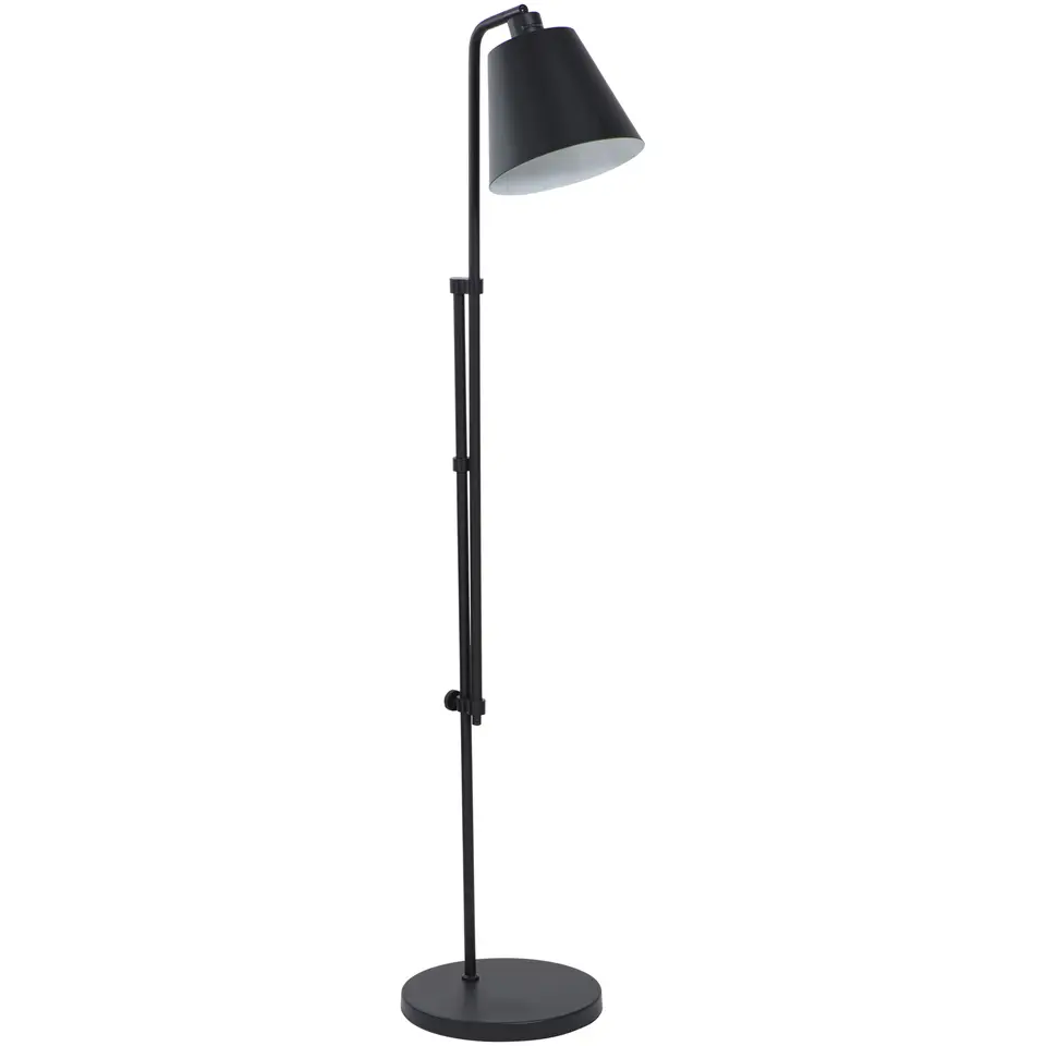 Vloerlamp Xemm - zwart metaal - E27 - 110x30xØ25 cm