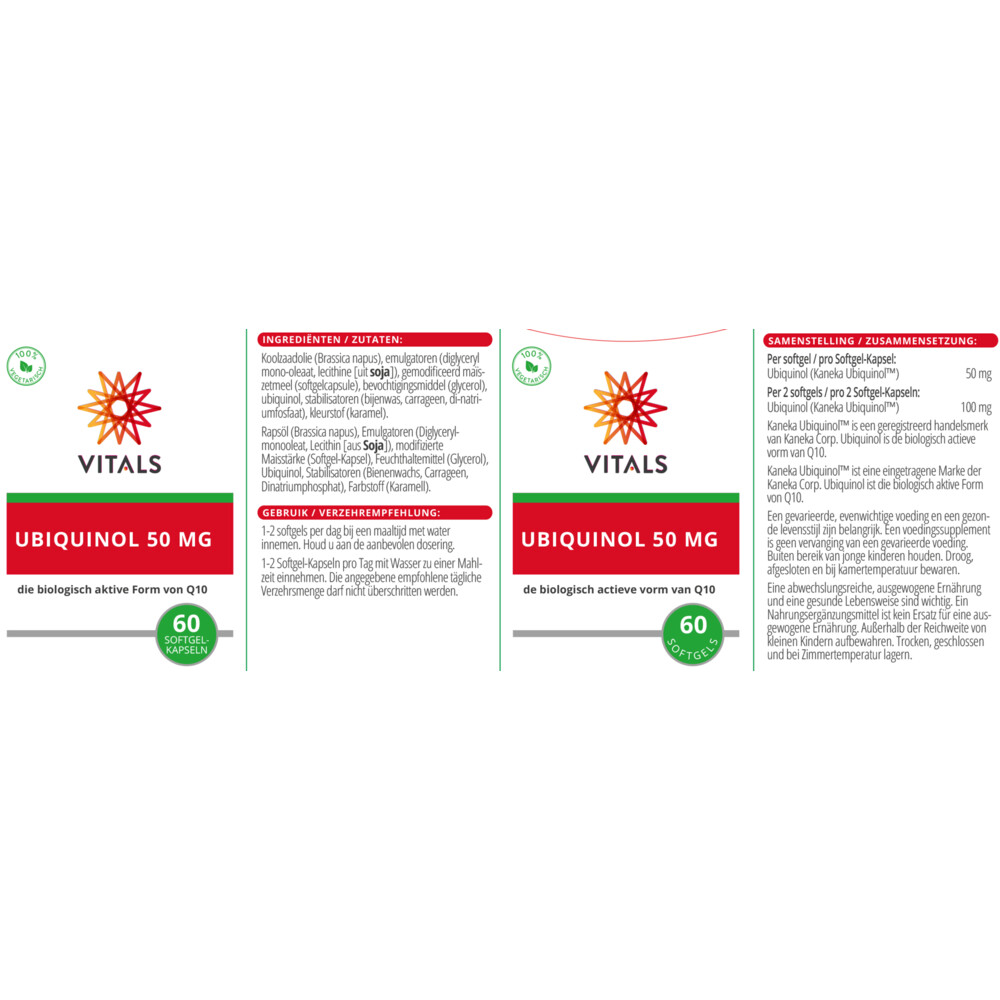 Vitals Ubiquinol 50mg 60 softgels