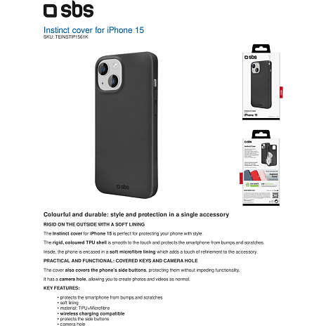 SBS iPhone 15 cover - sort