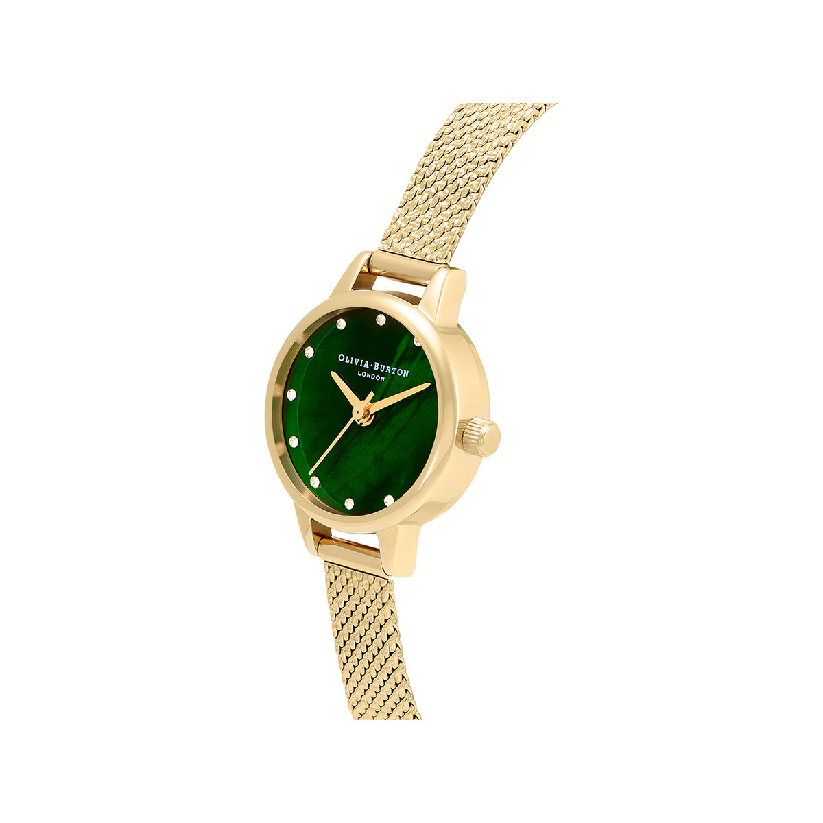 Montre OLIVIA BURTON classics femme analogique, bracelet acier doré jaune