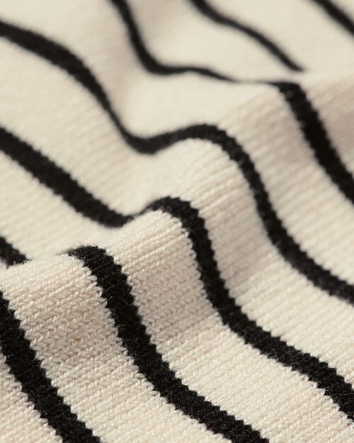 pull à rayures femme Olga blanc/noir