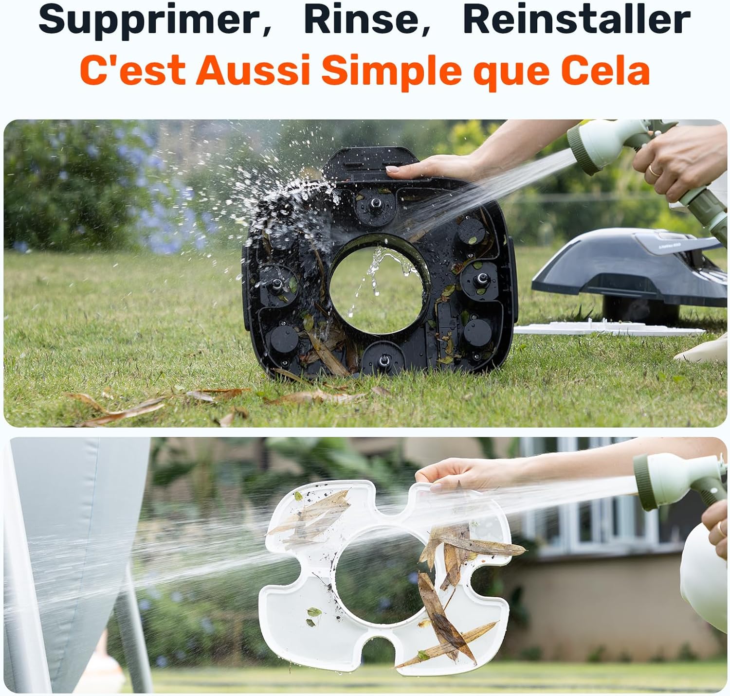 Kabelloser Poolroboter, Poolsauger mit automatischer Parkfunktion, automatische Reinigung mit Laufzeit von 90 Minuten, kompakter Poolreiniger, ideal für 80 m²