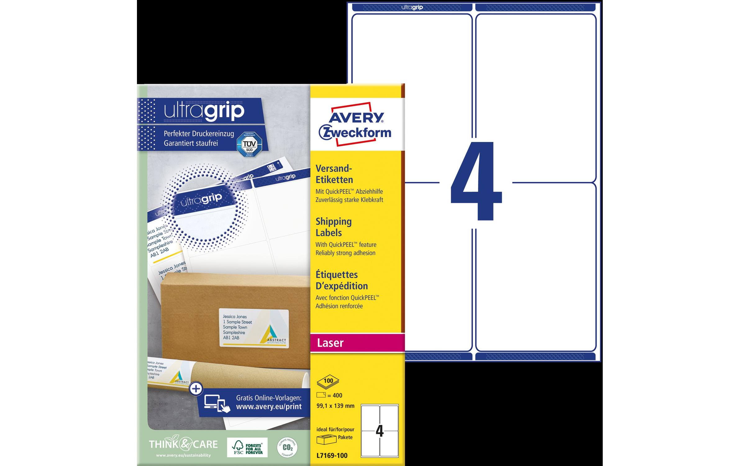 Versand-Etiketten L7169-100 99.1 x 139 mmPaketetiketten für den Versand