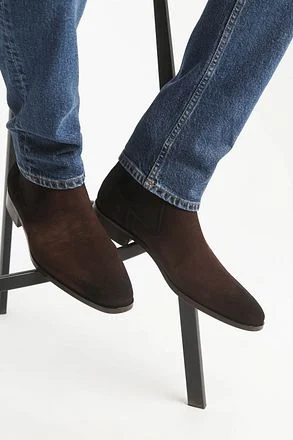 Suitable Chelsea Boot Suede Donkerbruin 15632-S0041 kopen