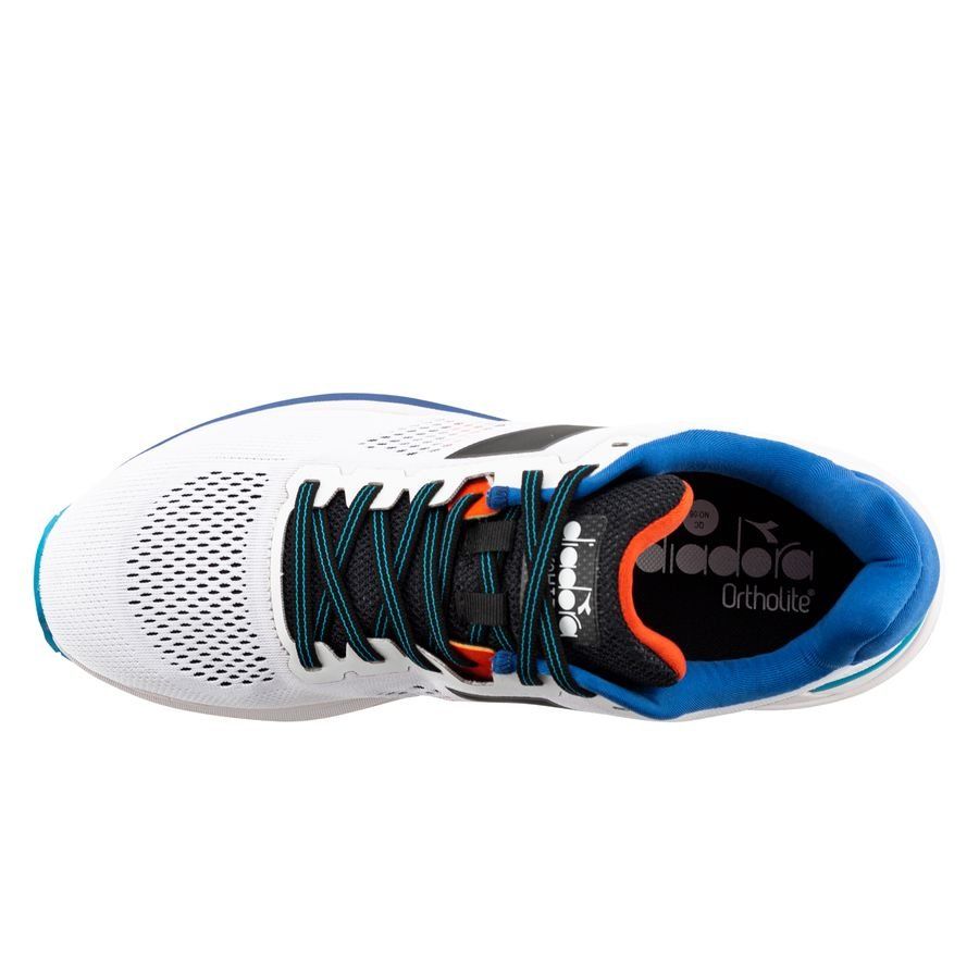 Diadora Chaussures de Running Mythos Blushield 7 Vortice - Blanc/Noir/Bleu