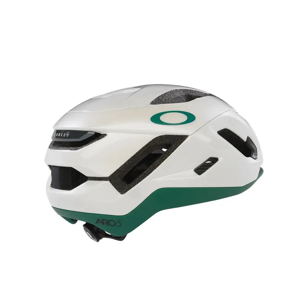 Oakley ARO5 Race EU Fietshelm Mat Wit/Groen/Blauw