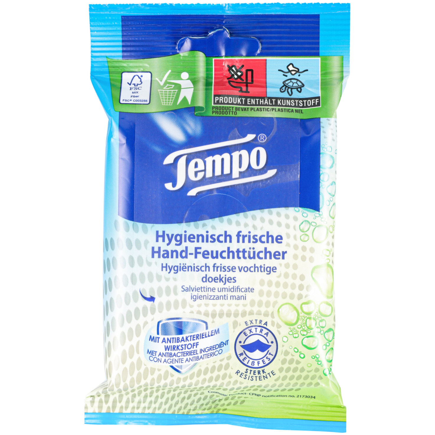 Tempo Hygienisch frische Handfeuchttücher 10 Tücher