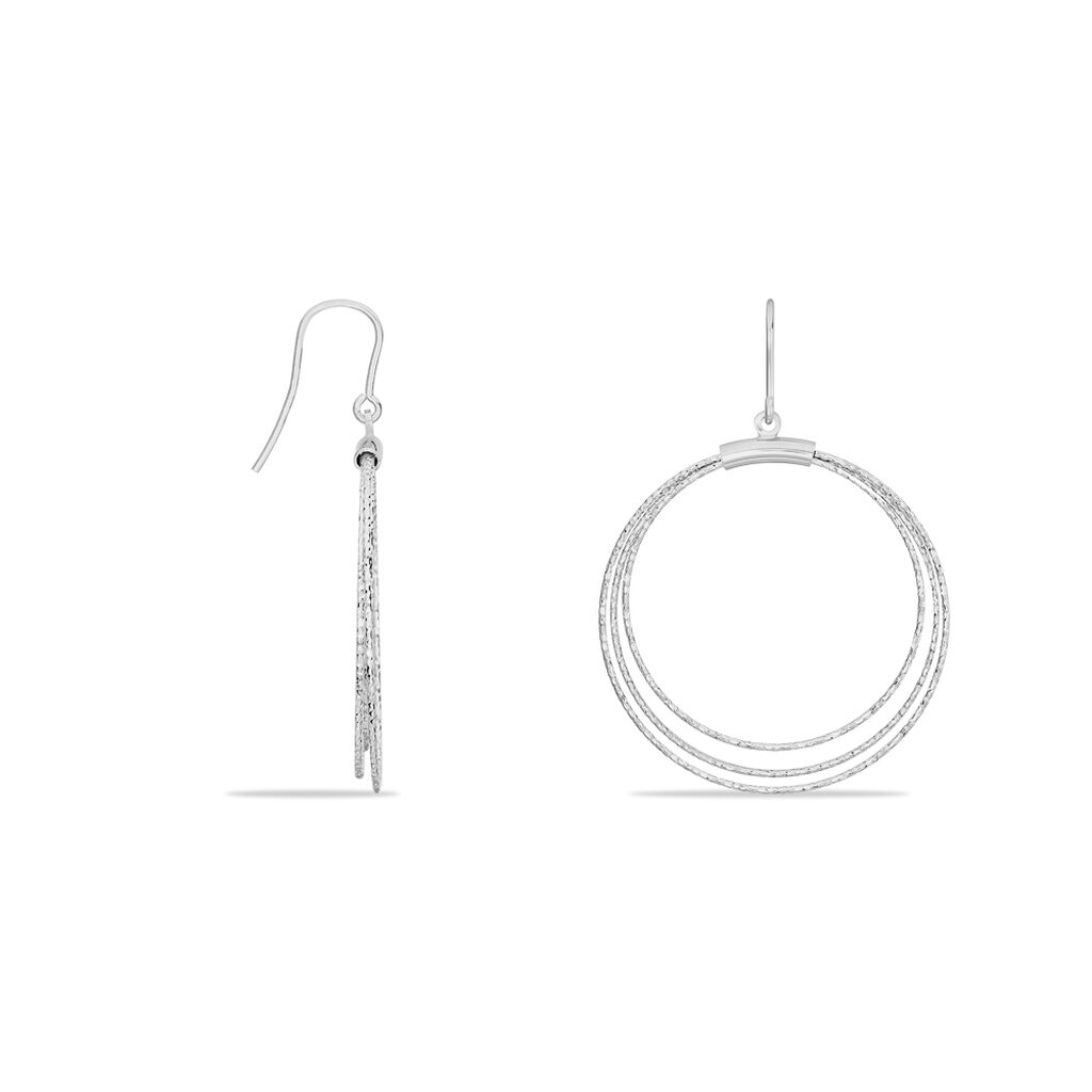 Boucles D'oreilles Pendantes Nadiona Argent Blanc
