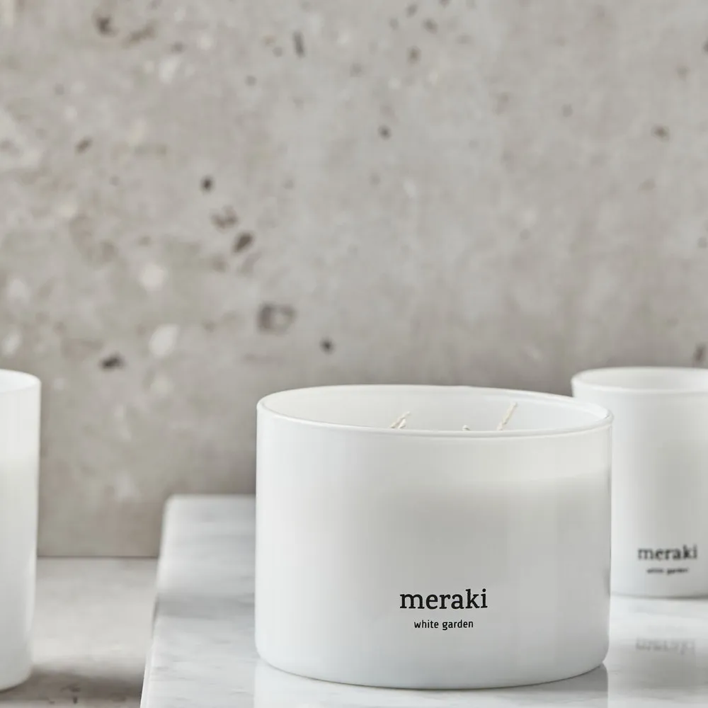 Meraki Duftlys White Garden - 340 g.