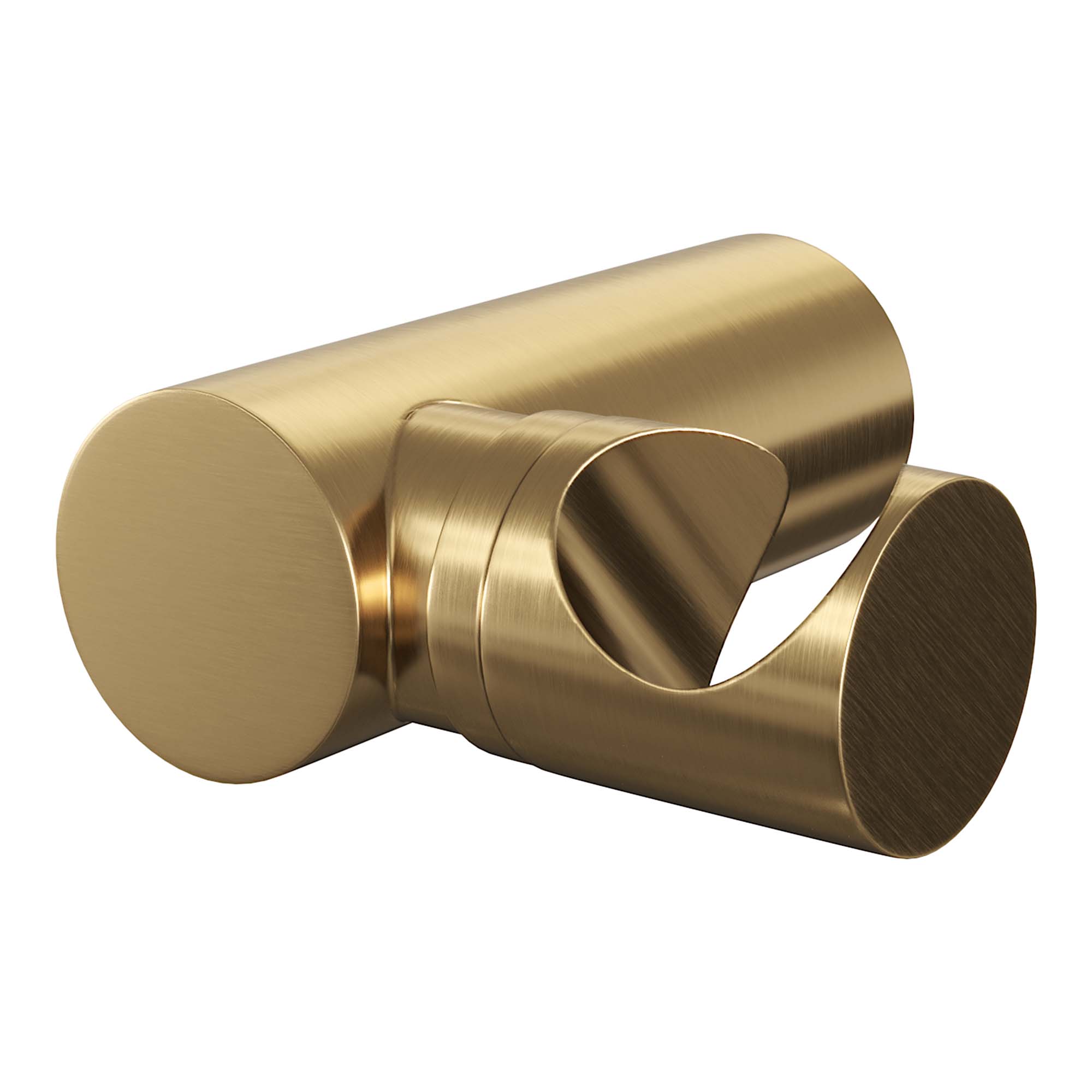 Brauer Gold Carving thermostatische badkraan met wandhouder en staafhanddouche geborsteld messing PVD