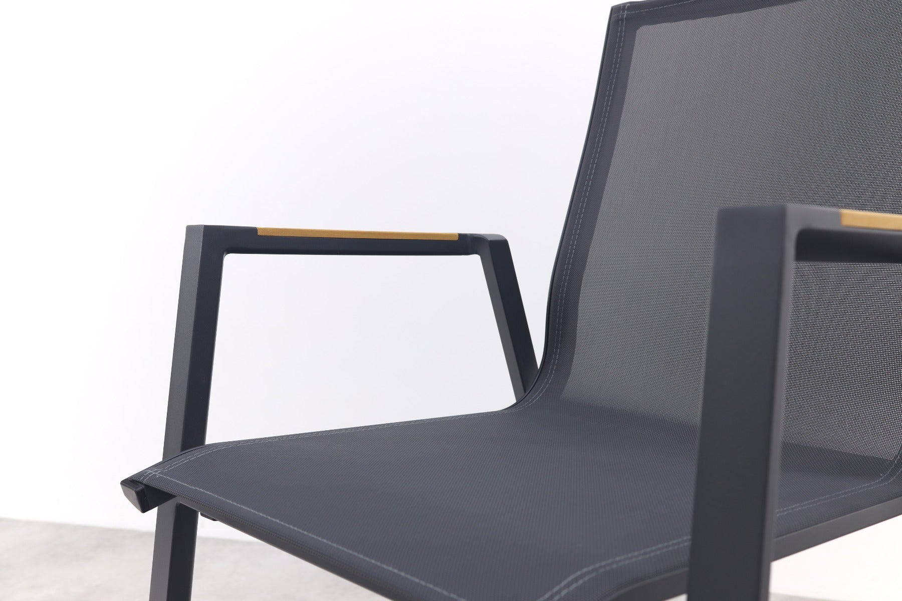 VDG Atmos stapelbare tuinstoel - Antraciet|Teak