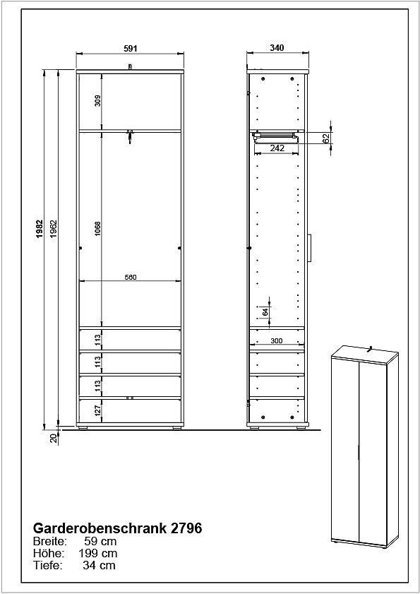Garderobenschrank FREMONT