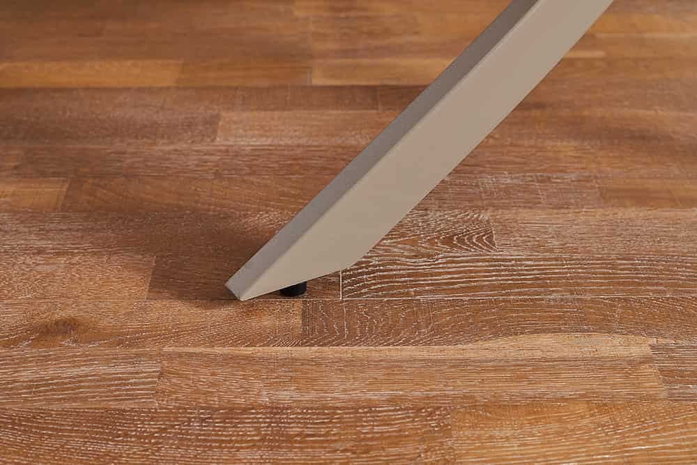 Runder Esstisch ALPINE 120cm natur Travertin Keramik champagner greige Metall