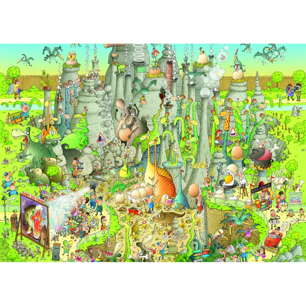 Puzzle - Funky Zoo -Jurassic Habitat de Marino Degano - 1000 Pièces
