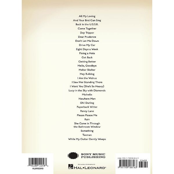 Hal Leonard Beatles Bass Tab Anthology