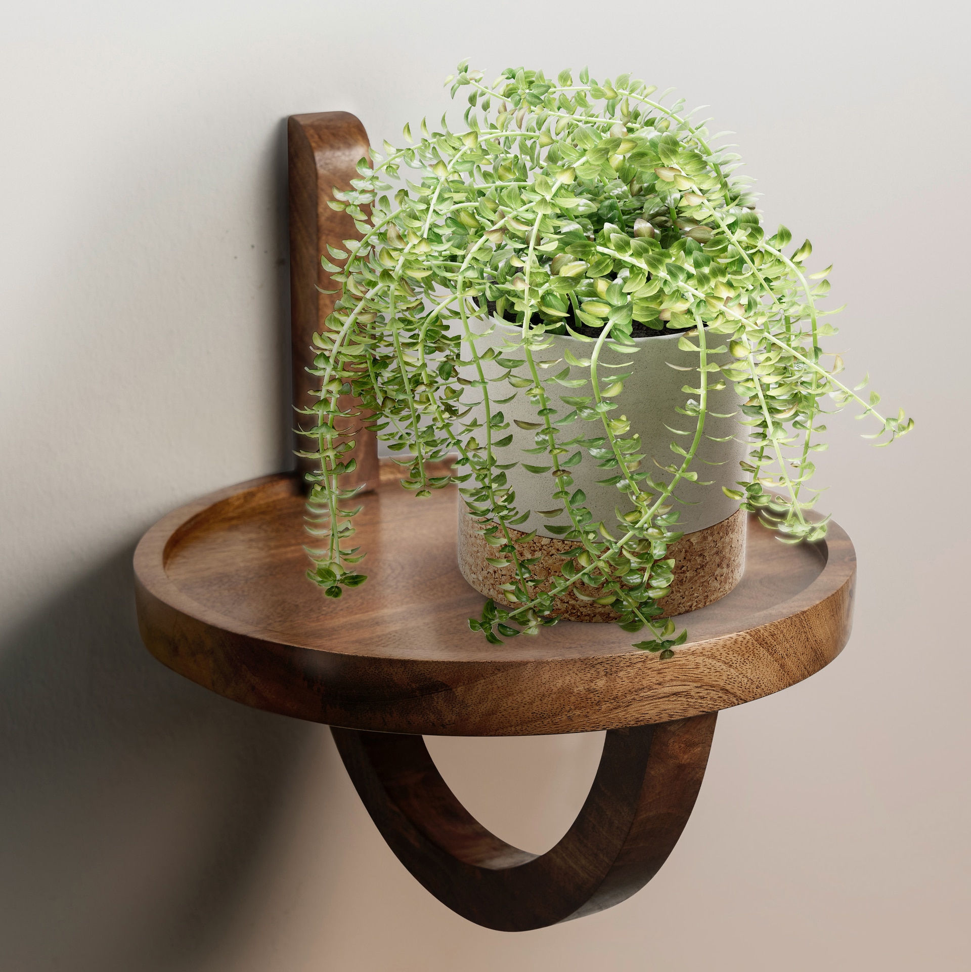 Wandregal 30x33x30 cm Massivholz Mango braun