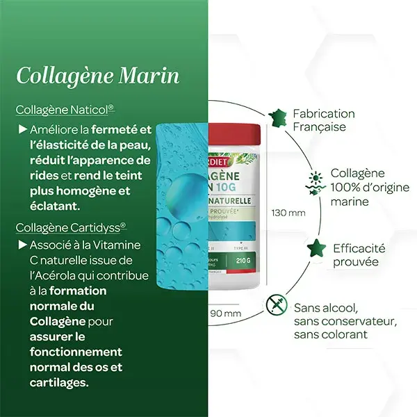 Superdiet Peau, Articulations Collagène Marin et Vitamine C - Cure de 20 jours