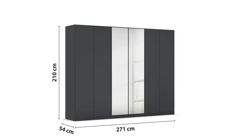 Falttürenschrank 271 cm 6 Stück