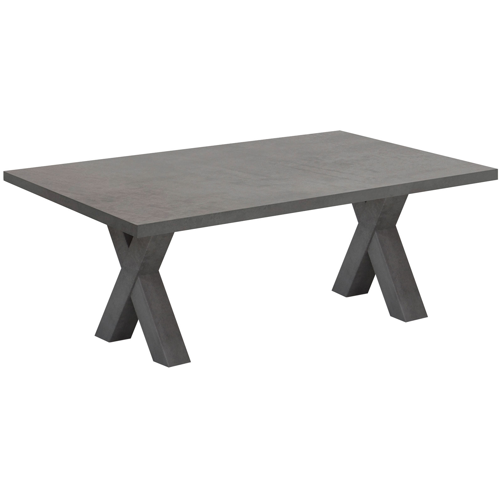 Couchtisch - Graphit - X-Gestell - 120x70 cm