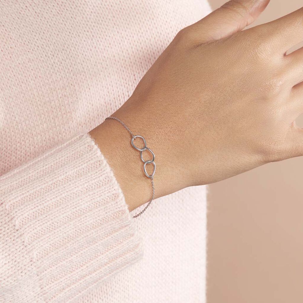 Bracelet Flat Argent Blanc