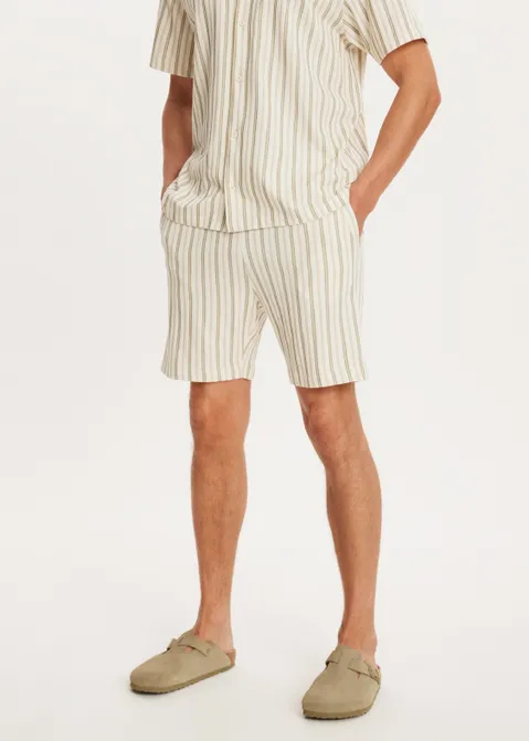Korte broek met strepen off-white (WIT.O)