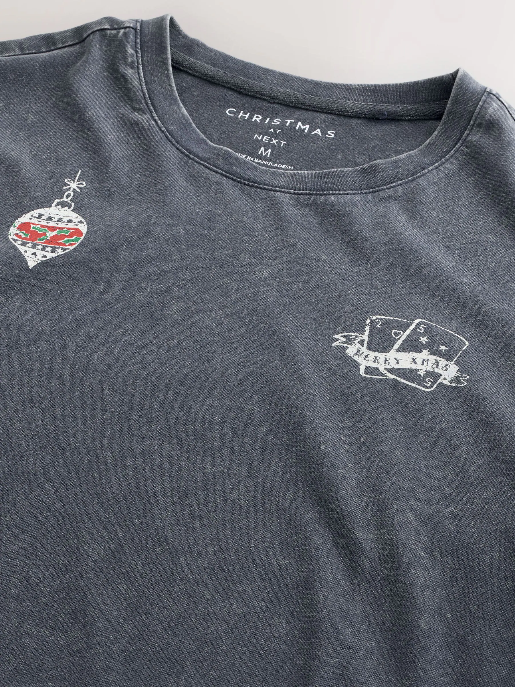Antraciet - Normale Pasvorm - Kerst T-shirt