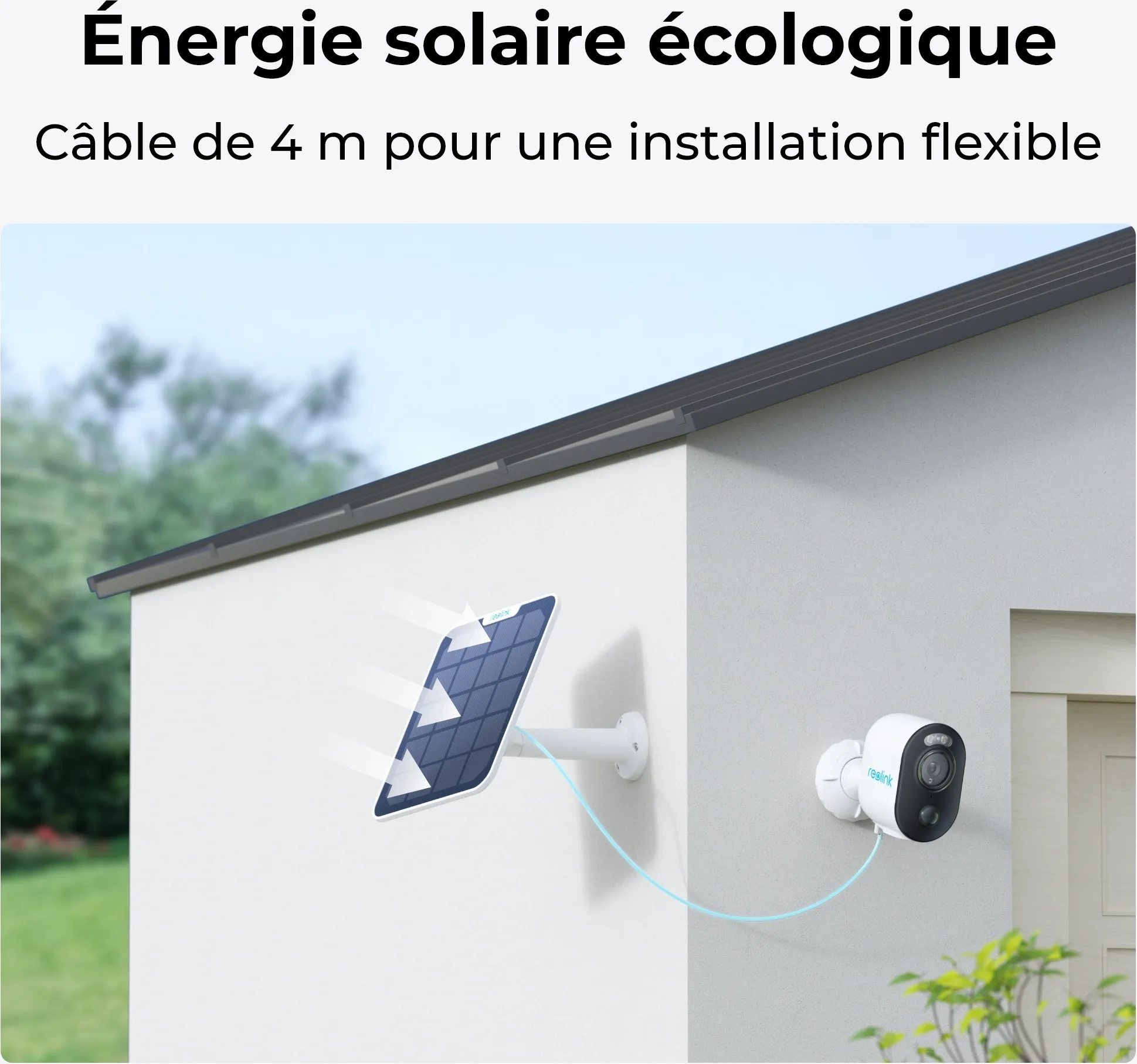 Reolink Argus Series B310 avec panneau solaire Caméra de surveillance