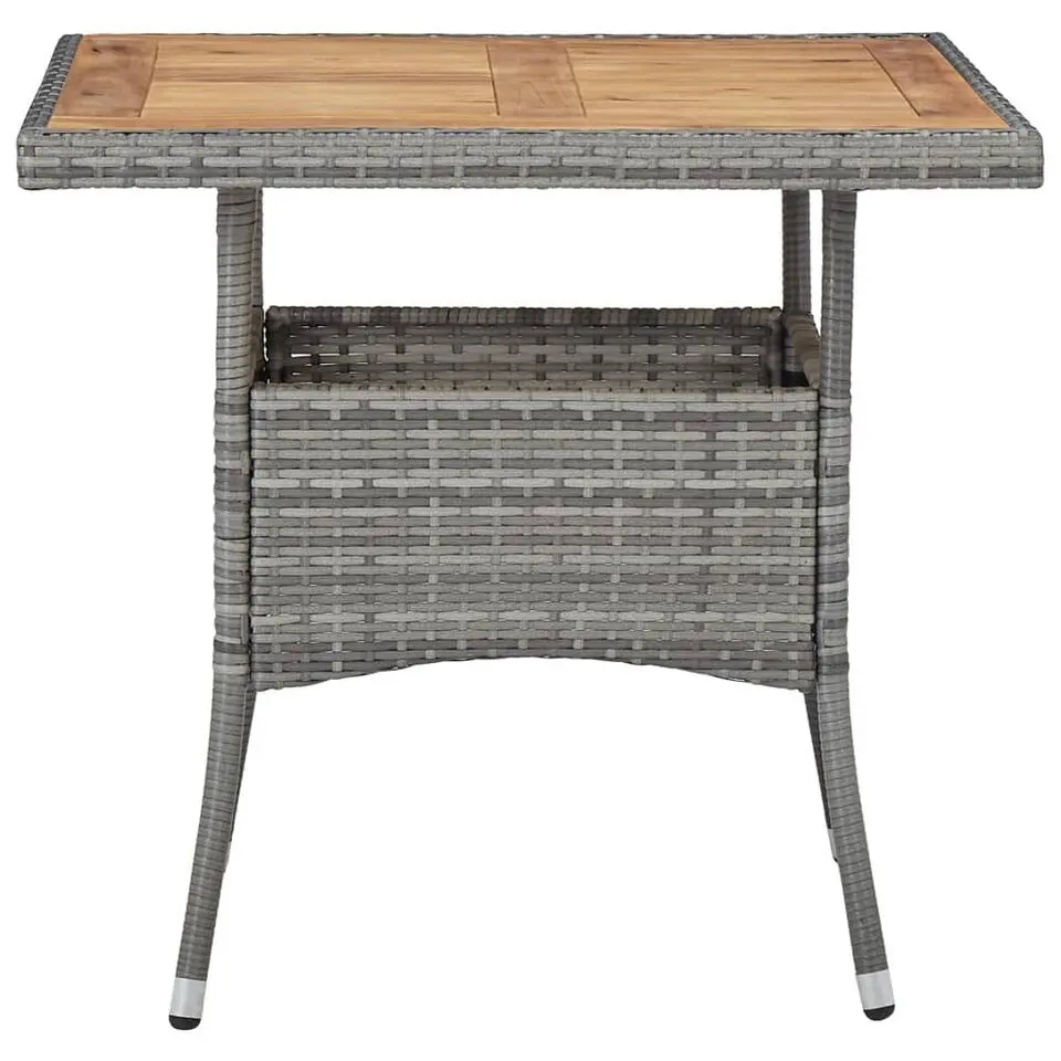 vidaXL - Tuinset - Grijs - Poly rattan