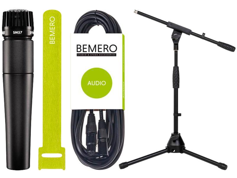 Shure Mikrofon SM57 Set SM57 Mikrofon-Set mit Stativ und Kabel