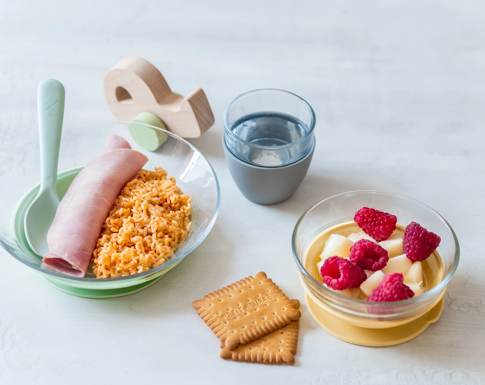 Geschirr-Set BIG MEAL 3-teilig aus Glas in bunt