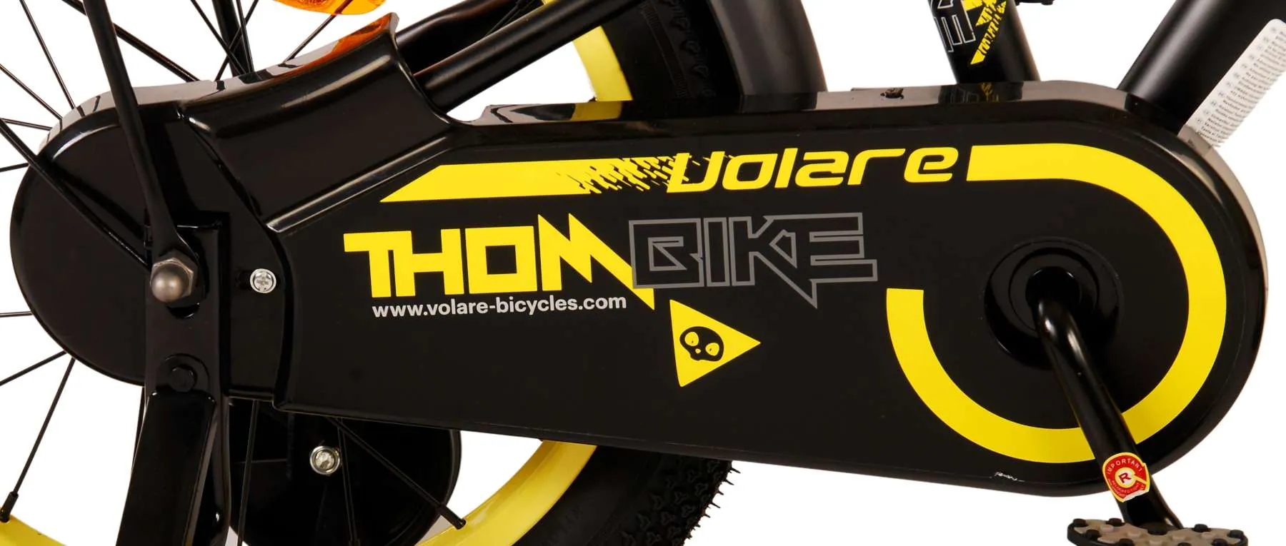 Kinderfahrrad Thombike für Jungen 16 Zoll Kinderrad in Schwarz Gelb