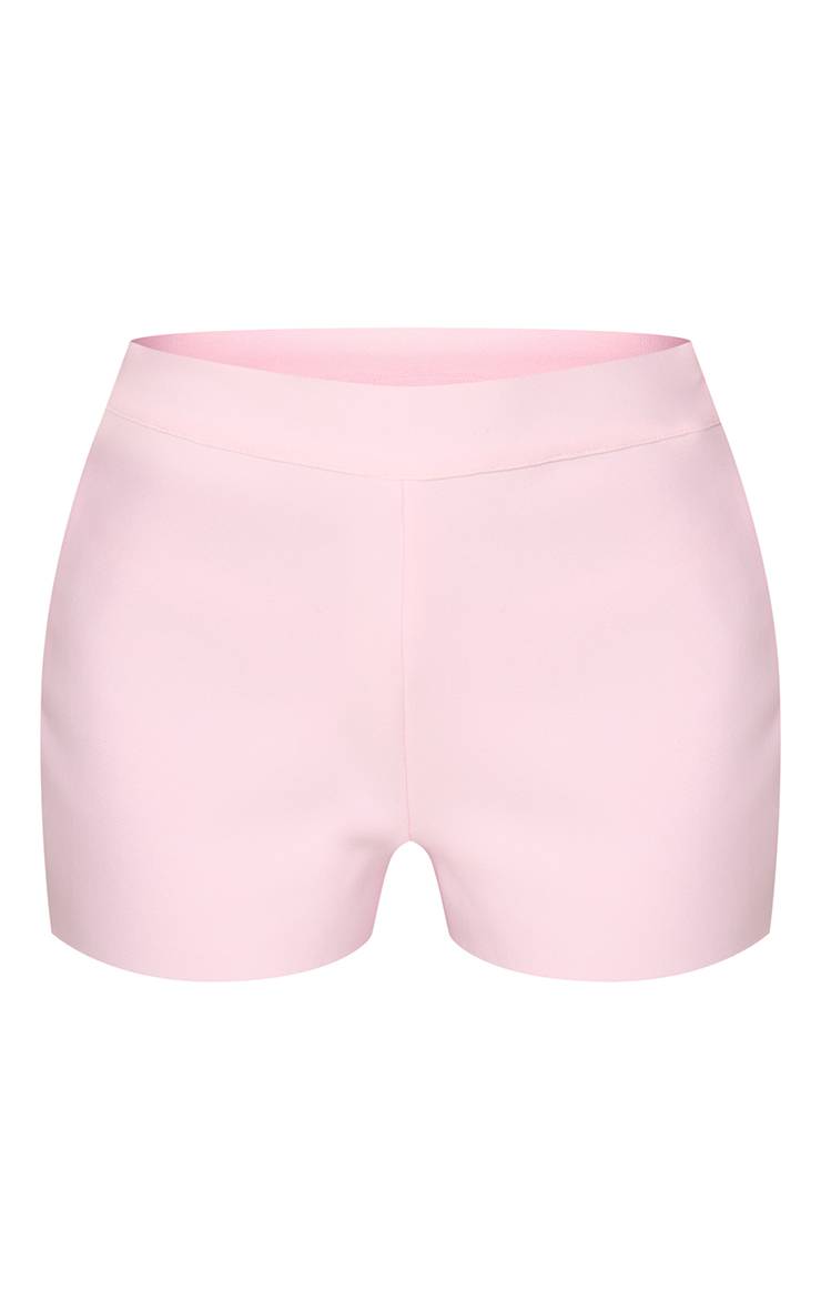 Rose Bébé Short Taille Mi-haute Bandage Ajusté Ensemble Coordonné