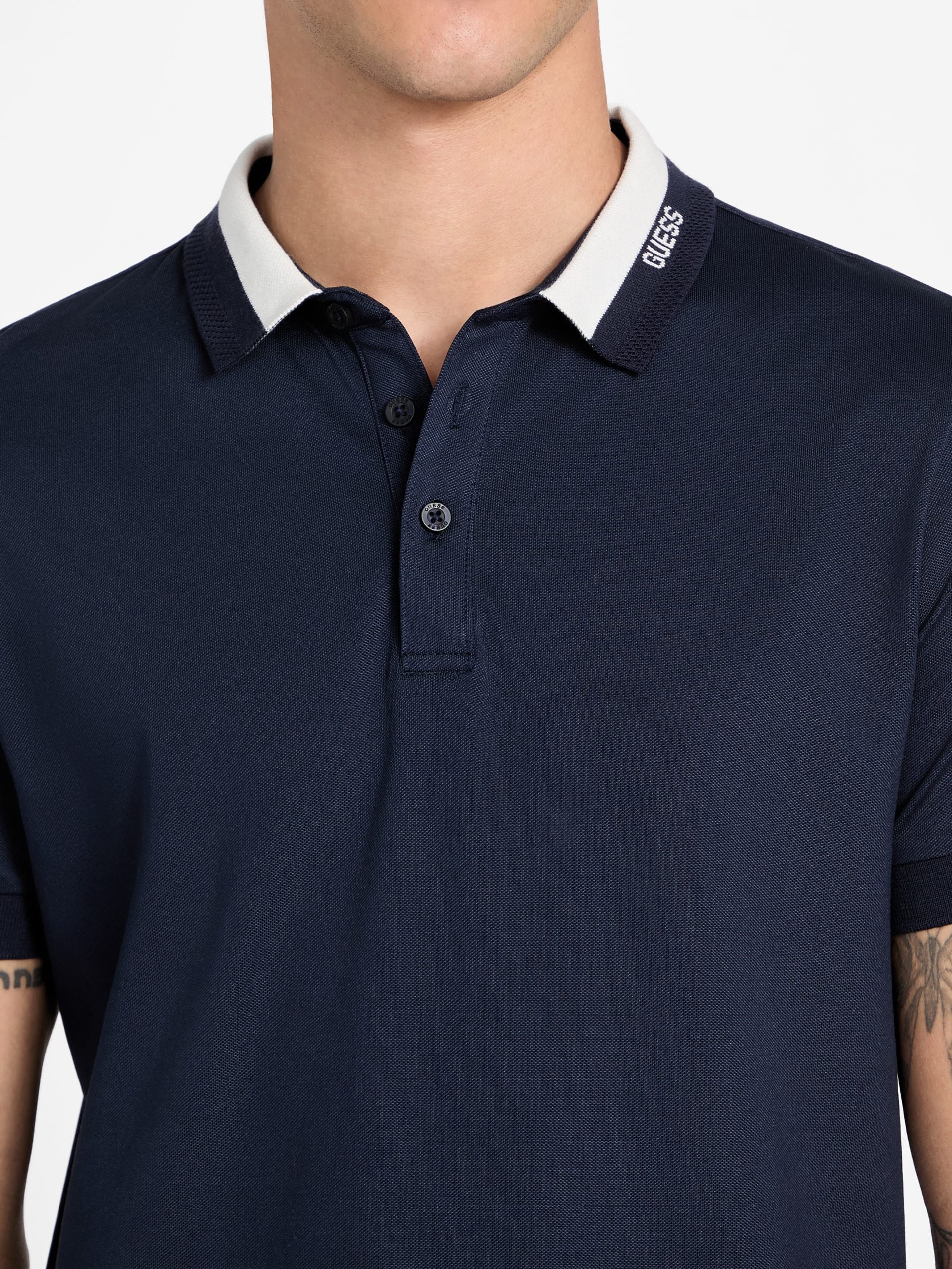 Polo Eco Paul GUESS com gola
