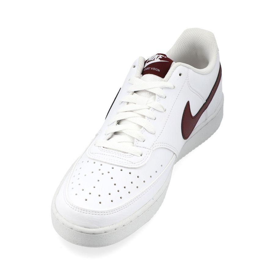 Nike Chaussures Court Vision Low Next Nature - Blanc/Bordeaux