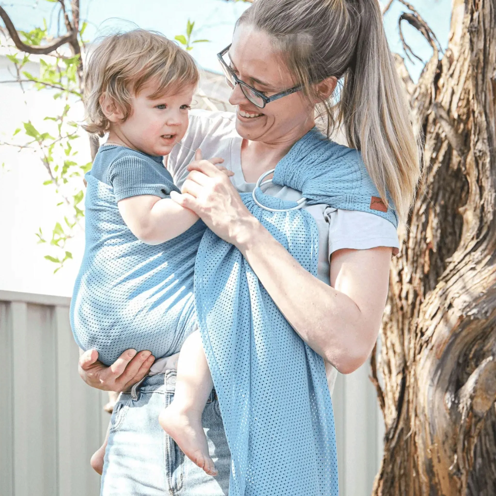 Maman Kangourou Ring-Sling d'Eau - Turquoise