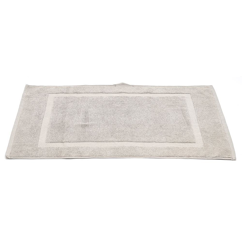 Tapis salle de bain coton beige 70x40 cm