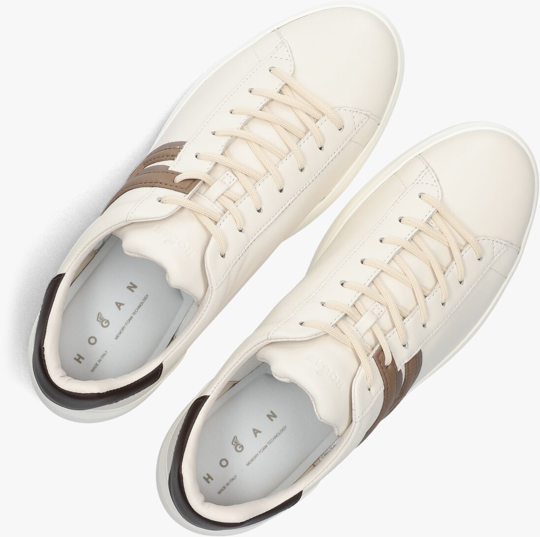 beige hogan lage sneakers h580 allacciato h slash