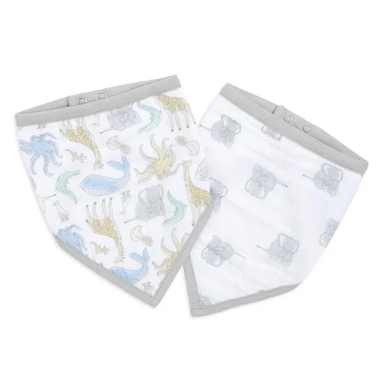Lot de 2 bavoirs bandana   Natural History        de               aden + anais essentials