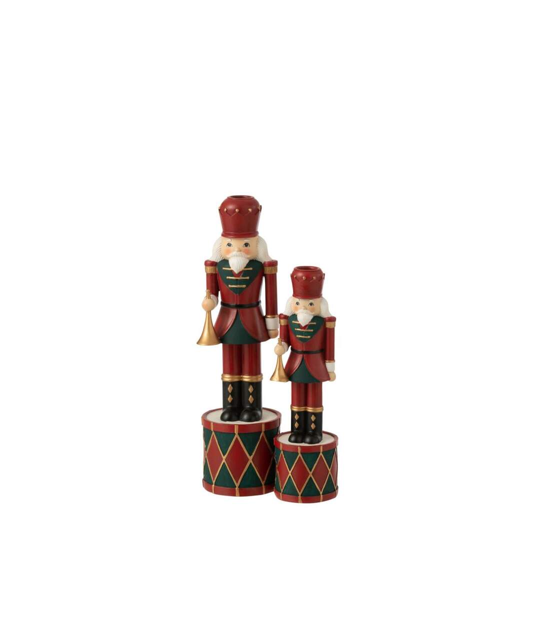 Paris Prix - Bougeoir De Noël casse-noisette 25cm Rouge