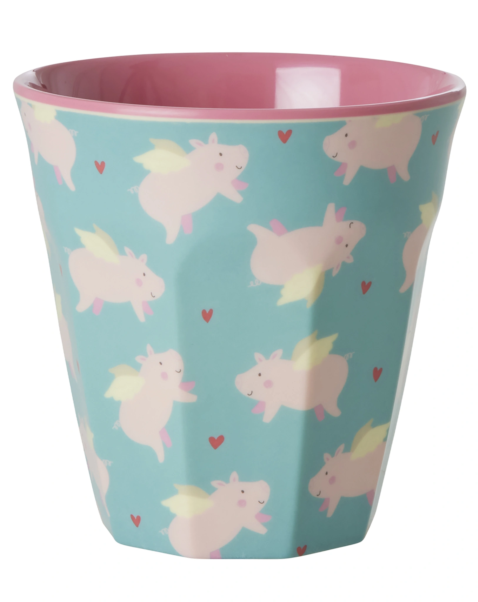 Melamin-Trinkbecher FLYING PIG small in pink