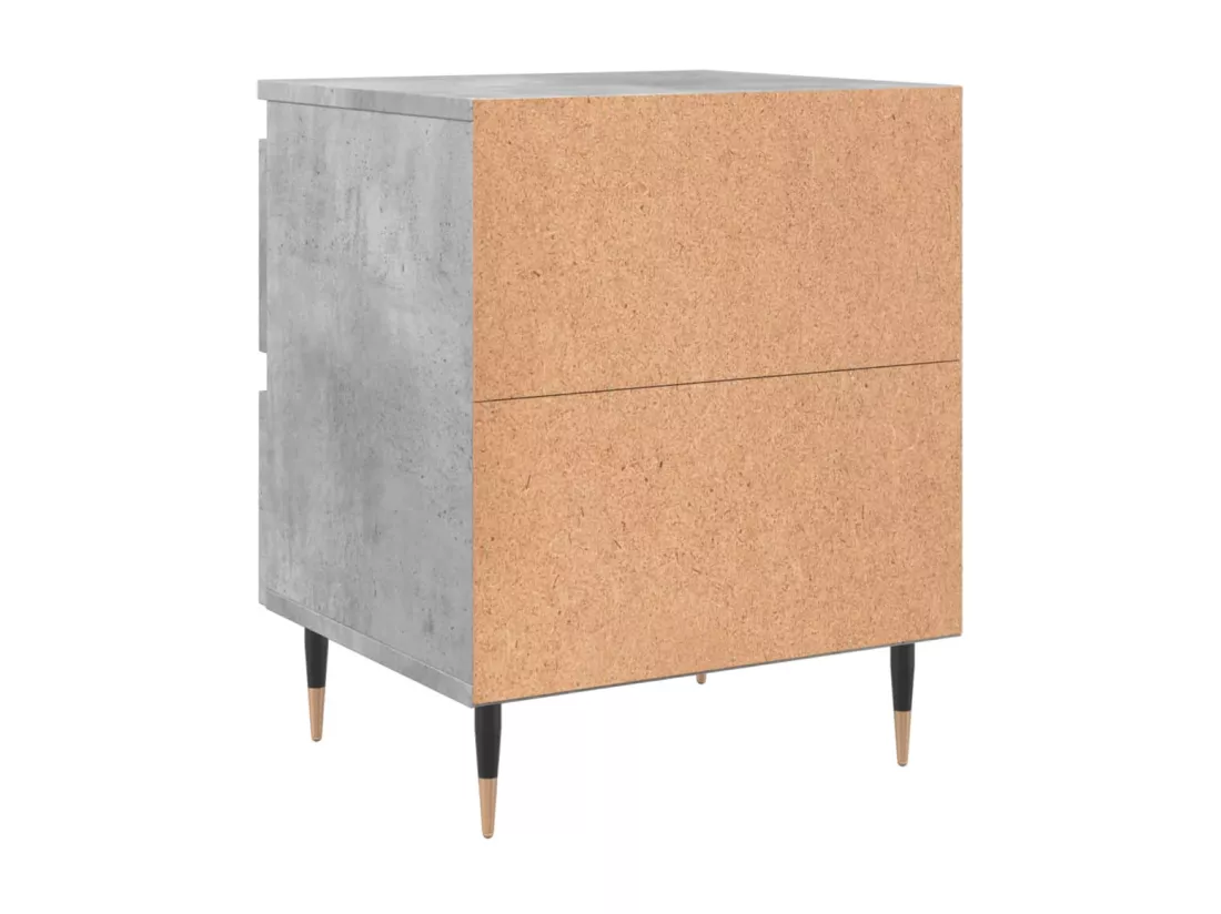 Table de chevet gris béton 40x35x50 cm bois d’ingénierie