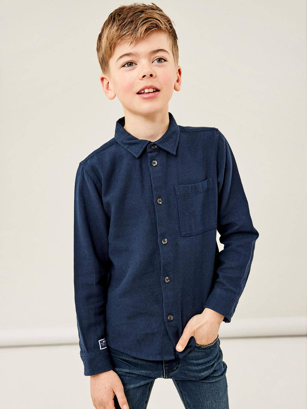 NAME IT overshirt NKMTYPE donkerblauw