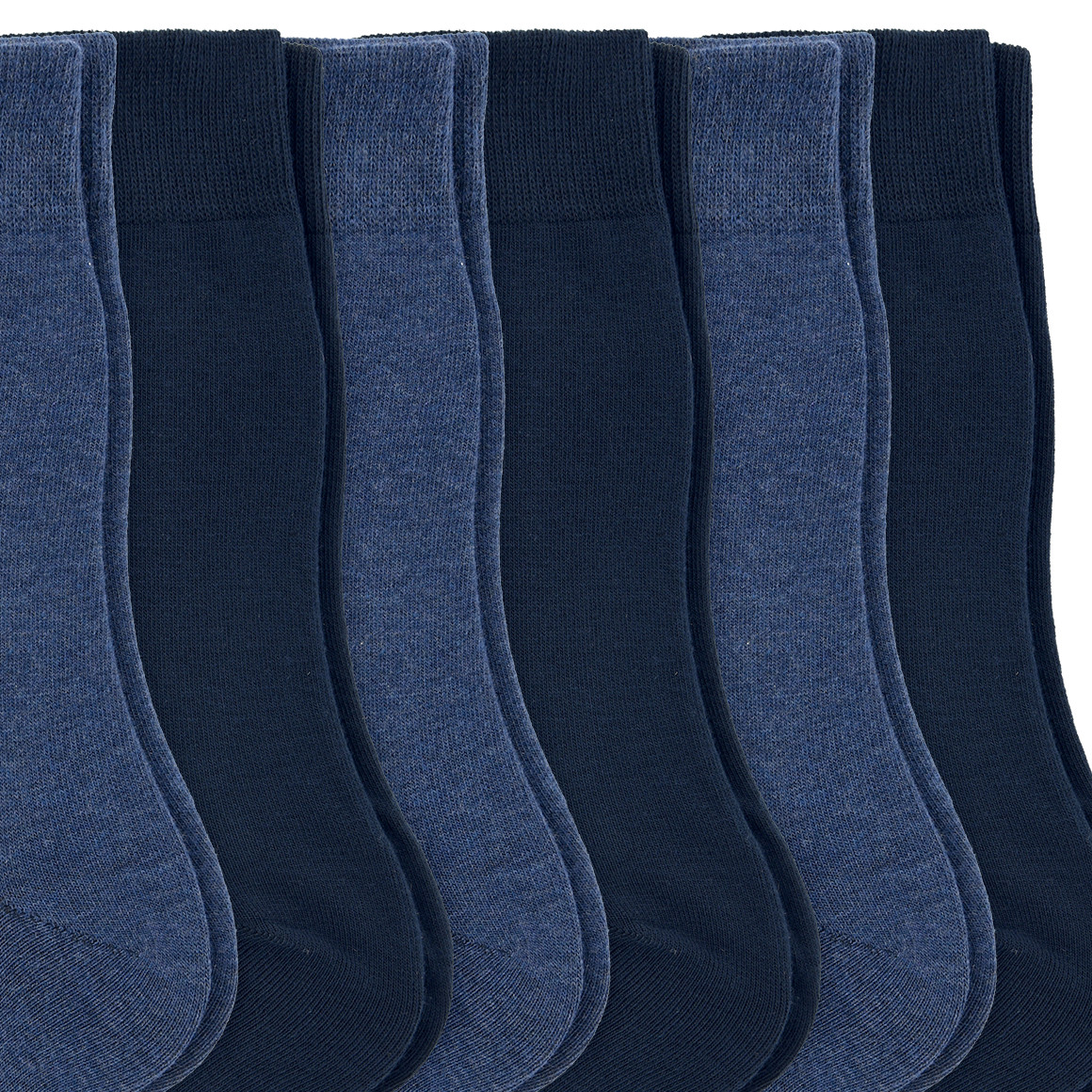 VanVaan 6 Paar Herren Socken im Set dunkelblau / schwarz