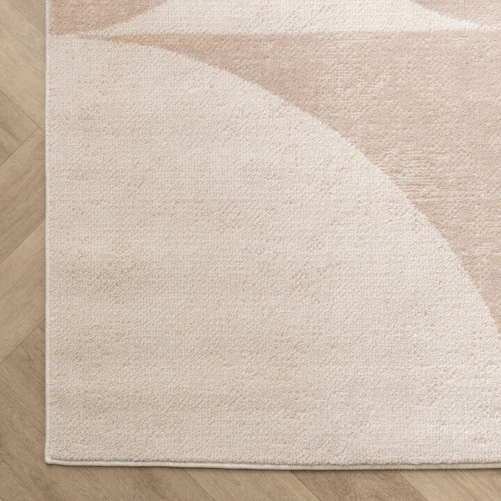 Japandi vloerkleed - Aurora Circles Beige