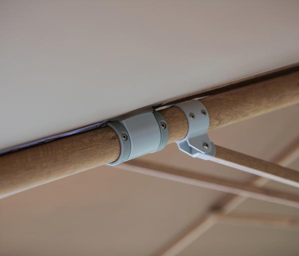 Dehner Ampelschirm Zypern, Holzoptik,