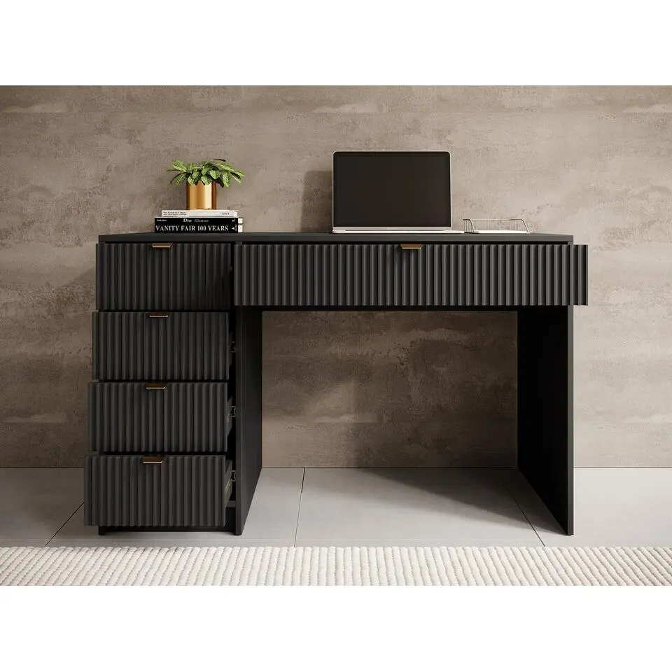 Meubella - Bureau Tavares - Zwart - 120 cm