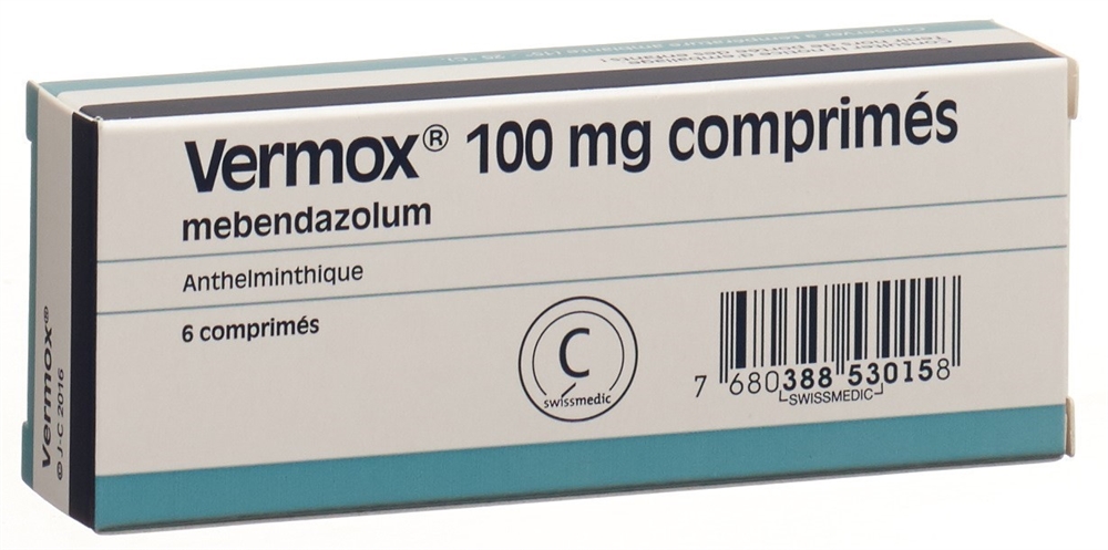 VERMOX Tabl 100 mg Blist 6 Stk<br>6 Stück, Blister, Tablette