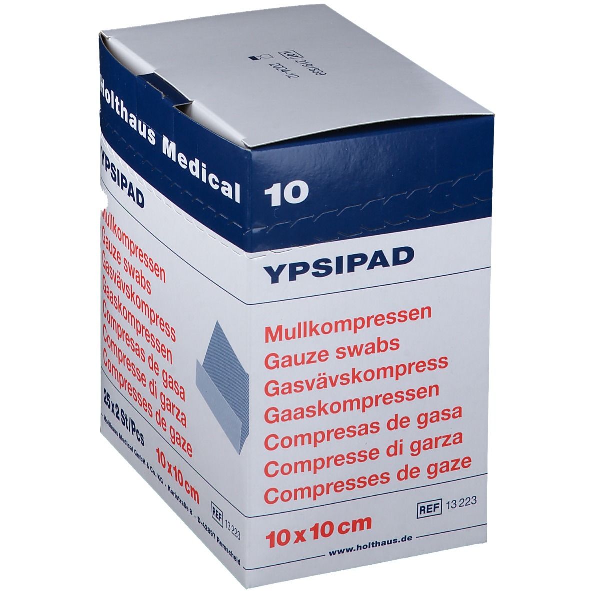 Mullkompressen Ypsipad steril 8fach 10 cm x 10 cm