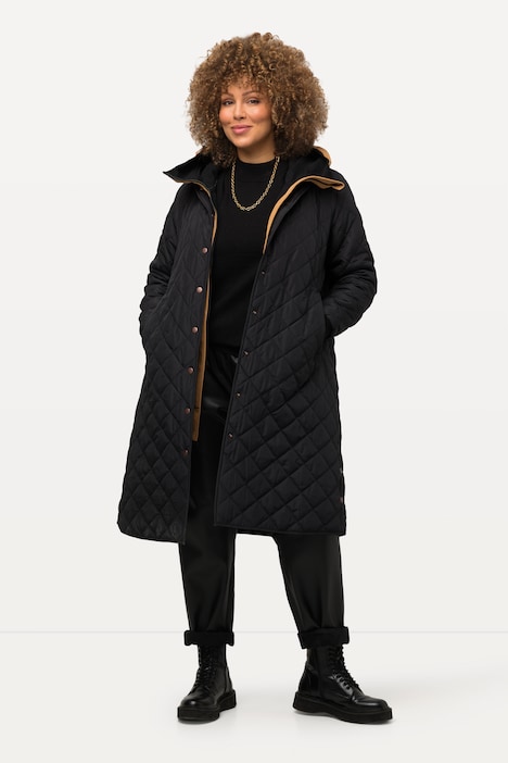 2-in-1-Steppjacke, extra Softshelleinsatz, Strickkragen